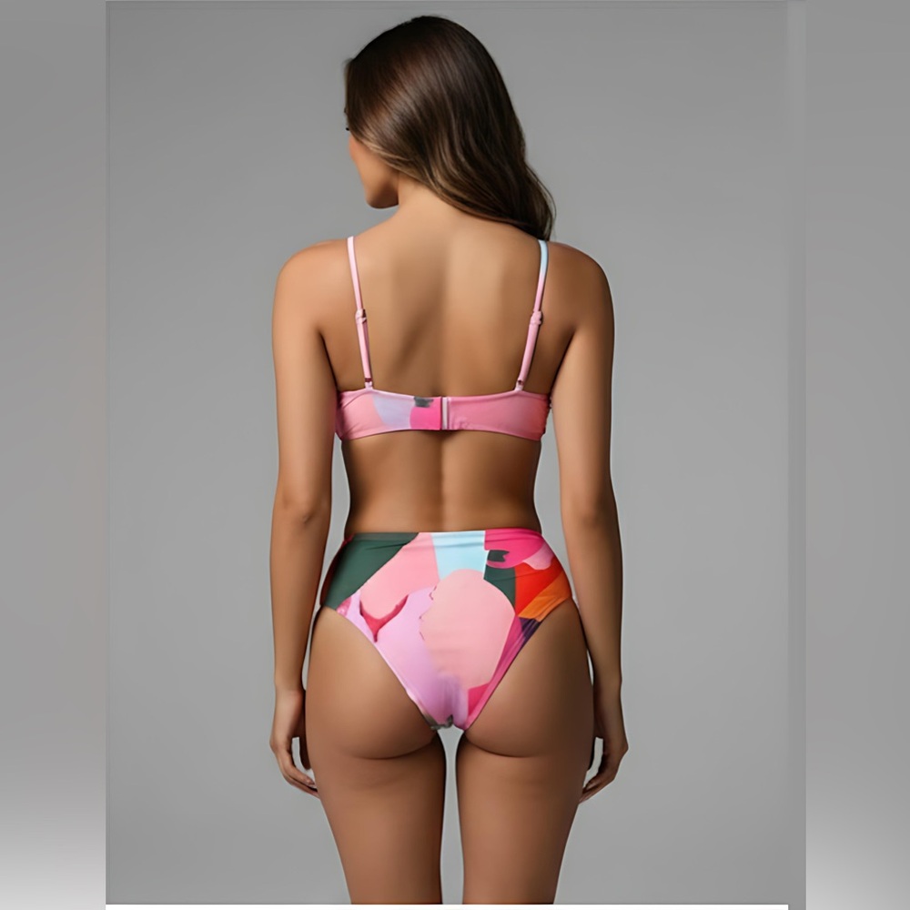 Graphic 3pc Bikini Swimsuit & Beach Skirt - Picture 6 of 10